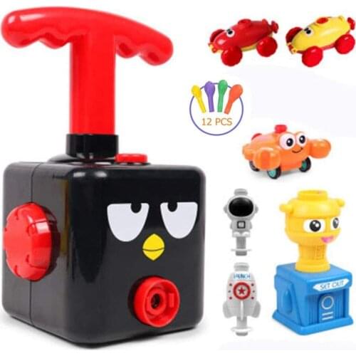Funny Balloon Powered Car Children Inertial Power Balloon Car DIY Balloon Power Car Science Experiment Intelligence Toy for Kids