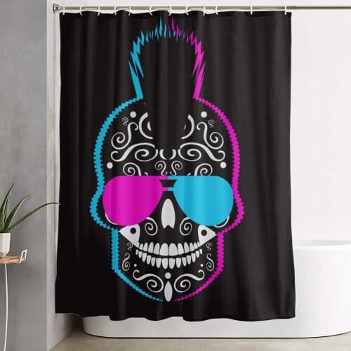 Skull 3D PrintNordic Style Shower Curtain Set HookHome Decoration Bathroom Waterproof Customized Dropshipping Polyester