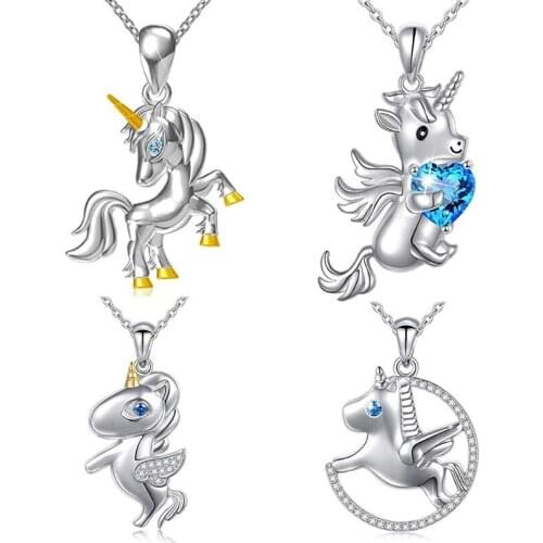 MENGYI Womens Fashion Unicorn Pendant Necklace 45cm For Women Eternal Jewelry Best Birthday Anniversary Gift