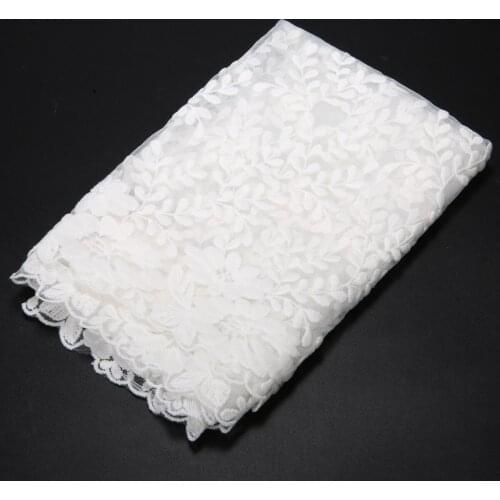 1Lot 35cm Cotton Lace Embroidered Flower Tulle Lace Sewing Ribbon Fabric DIY Trims Warp Knitting Garment Accessories