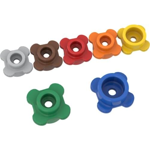 10PCS Building Blocks 33291 Plant Flower Grass Plate Round High-Tech Bricks Assemble Particles DIY Part Toys For Children Gifts