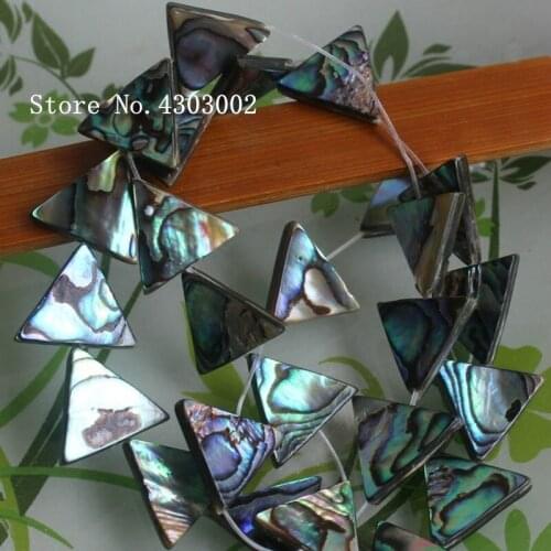 100pcs/lot 17mm Natural Triangle Abalone Mother of Pearl shell for DIY Jewelry Triangle Abalone MOP Pearl shell For Earrings