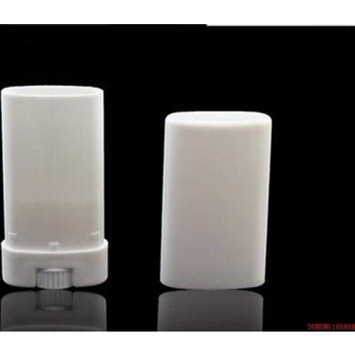 2000PCs/lot 15ml Plastic Empty Oval Lip Balm Tubes Deodorant Containers Clear White Lipstick Fashion Cool Lip Tubes 559