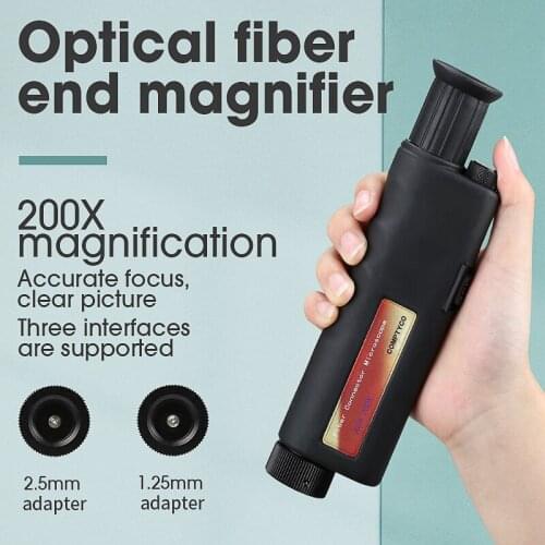 200x Fiber Optical Inspection Microscope LED Illumination Anti Slip Rubber AUA-200X