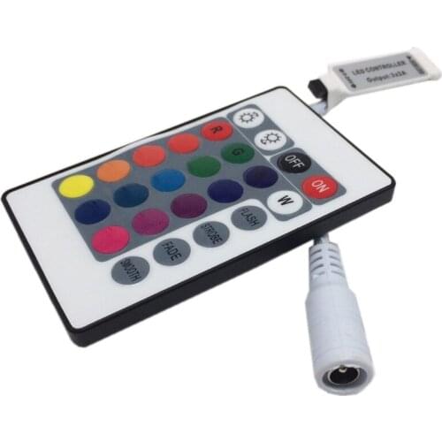 5PCS Mini 24 keys RGB IR Remote Controller for 3528 or 5050 RGB LED strips Small RGB Controller