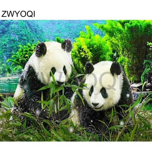 5D DIY Diamond painting Panda Full Square Diamond mosaic Panda bamboo Full Round Diamond embroidery Cross stitch Panda bamboo
