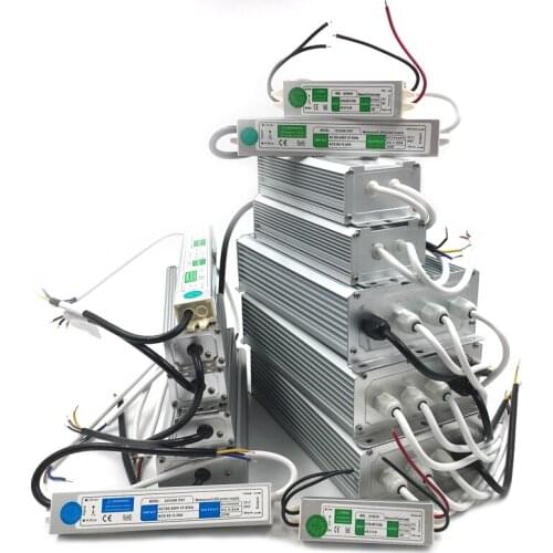 AC DC 12V 24V Switching Power Supply Fonte IP67 Waterproof 25W 30W 50W 80W 100W 150W 220V To 12V 24V Converter Power Supply SMPS