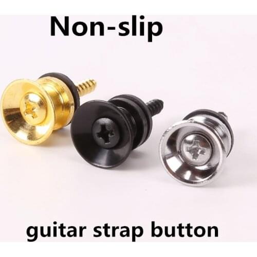 Alice Non-slip Guitar Strap Button Lock Ukulele Bass Guitar Strap Nail Buckle Metal Silver Golden Guitar Acessories