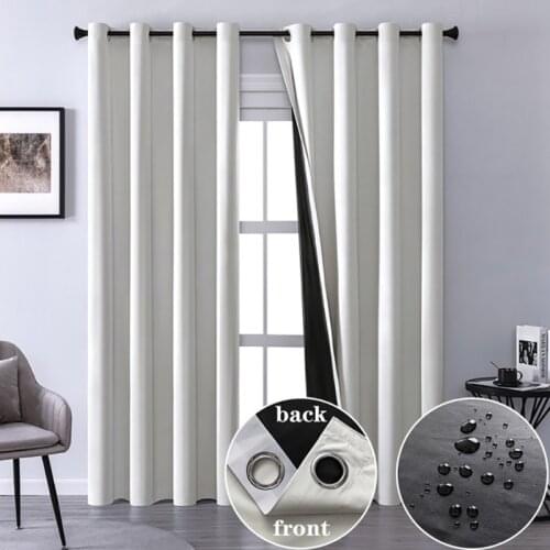 ELKA 100% Blackout Curtains For Kitchen Bedroom Window Treatment Curtains for Living Room Custom Made Blinds Finished Drapes