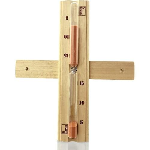 Wooden Sauna Hourglass 15 Minutes Sand Timer Countdown Clock Accessory for Saune Spa