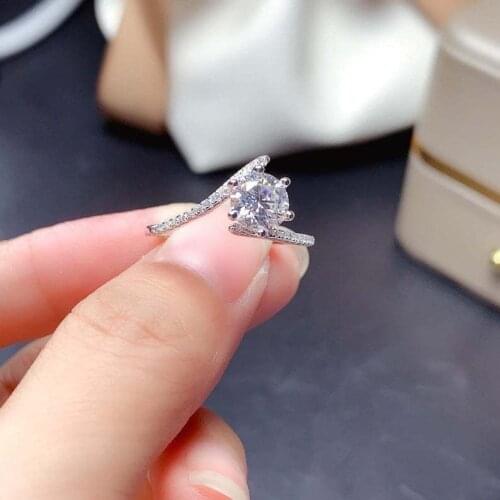 Milangirl Classic Ladies Ring Inlaid Rhinestone Interlaced Female Ring Temperament Girl Engagement Jewelry Factory Direct Supply