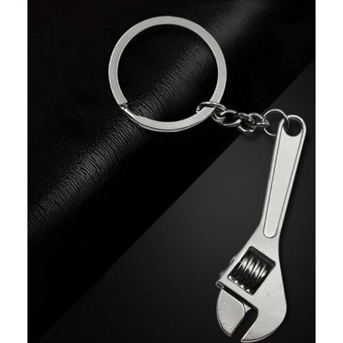 Mini Wrench Tool Keychain Metal Spanner Keyring Pendant Key Holder Organizer Keyfob Gift for Men Women Keychain