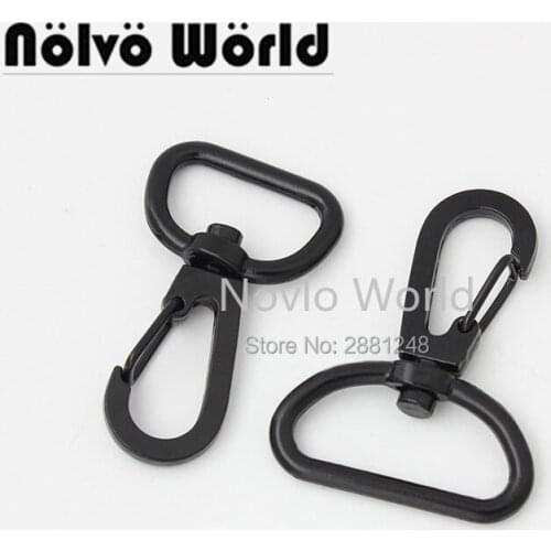 Nolvo World 5-20-100 pcs 19-26mm Dark black Snap Hooks For Handbag Hardware Metal Snap Hooks