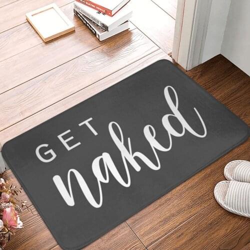 Get Naked Fun Doormat Carpet Mat Rug Polyester Non-Slip Floor Decor Bath Bathroom Kitchen Living Room Balcony Hallway 40*60