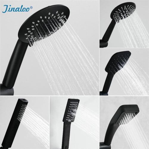 Black ABS High Quality Rainfall Shower Head Black Handheld Shower Head Water Saving Filter Spray Nozzle Multifunction