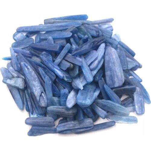 Natural Cyanite Crystal Macadam long strip Original Gemstone pendulum fish tank pot decoration landscaping blue specimen 100g