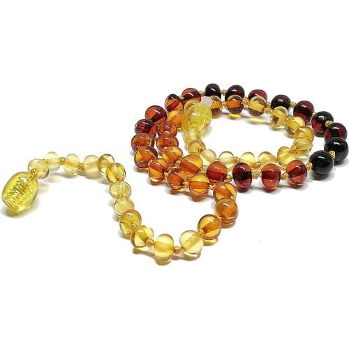 Baltic Amber Baby Necklaces for Girls and Boys (Multicolor) Alternative Pain Relief – Certified Premium Quality %100 Safe