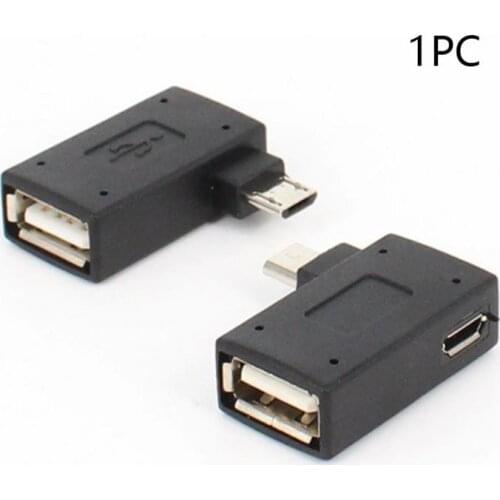 Convertor USB 2.0 Host Micro Left/Right Angle 90 Degree OTG Adapter for Phone/tablet