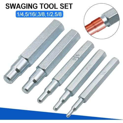 5pcs Copper Pipe Tube Expander Imperial Swaging Punch Tool For Air Conditioning Equipment Refrigeration Equipment