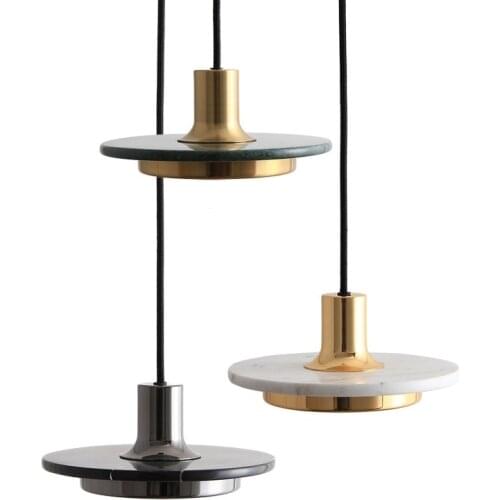Modern Nordic Marble Led Creative Cafe Clothing Store Restaurant Bar Bedroom Bedside Small Decoration Pendant Lamps Fixtures