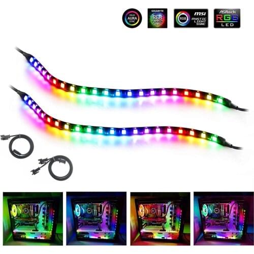 LED Strip Light RGB 5V Addressable ws2812b Strip For PC case Motherboard 3 Pin Header for ASUS Aura SYNC,MSI Mystic Light SYNC