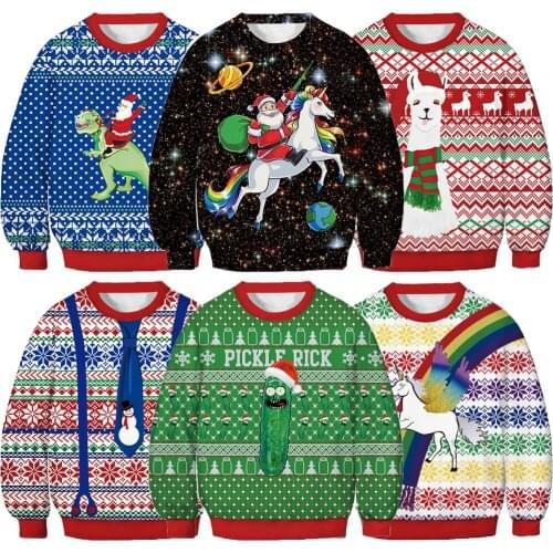 Boys And Girls Sweatshirt Cartoon Santa Claus Christmas style Pattern Coat For Girls Kids Shirt Children Clothing