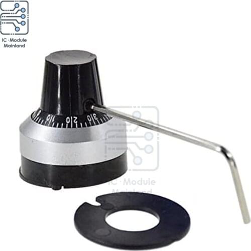 High Precision Potentiometer Dial Knob Adjustable 4mm 6mm 6.35mm Diameter Shaft Scale Knob for WXD3-13 3590S Potentiometer