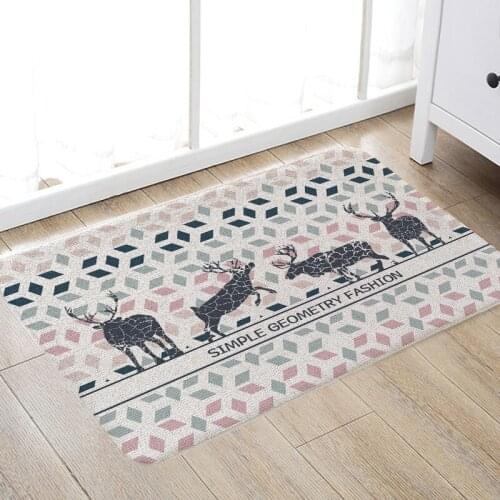 Carpet Doormat Funny Kitchen Entrance Door Mat Anti-slip Floor Rug Bathroom Area Hallway 50x80cm Cartoon Printing Design