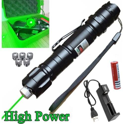 USB charger green laser pointer laser torch 5000m 532 nm powerful laser 009 pointer with 18650 battery and USB charger