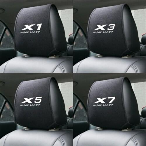1PCS car headrest cover auto fit for X1 X2 X3 X4 X5 X6 X7 BMW car Accessories auto styling