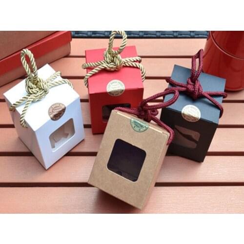 100pcs/ batch of new products window box kraft gift box honey jam tea brown sugar box