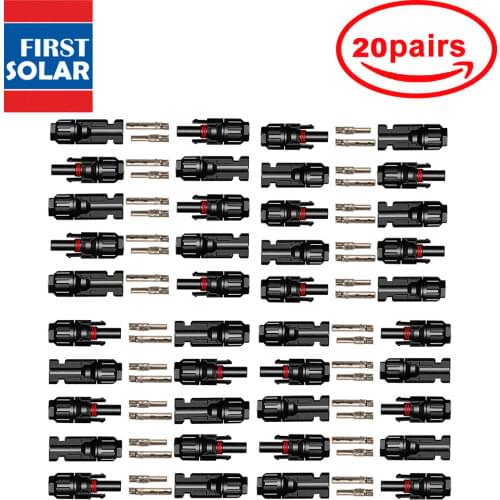5pairs x PV Connector male female 30A 1000V PV Solar Panel branch series Connect solar system used PV Cable 2.5/4/6mm2