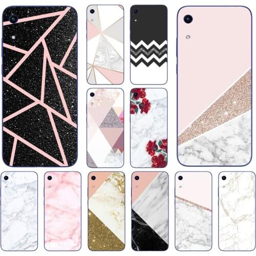 56 Pink Blue Ink Marble Silicone TPU Protective Cover Phone Case On Case For Huawei Honor 8A 8S 9A Prime 10i 20i Case Soft