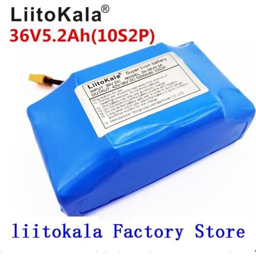 LiitoKala 36V 5.2Ah 5200mah high drain 2 wheel electric scooter self balancing lithium battery pack for Self-balancing Fits 6.5"