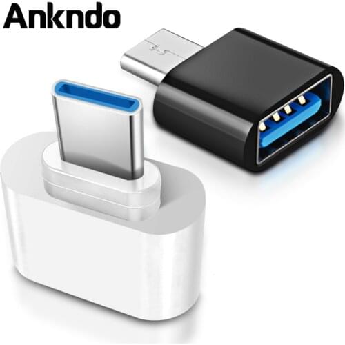 ANKNDO OTG USB Type C Flash Disk Cable Adapter Laptop Female To Male Type-C USB-C OTG Converter For Xiaomi Smartphone OTG USB2.0
