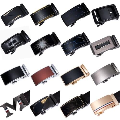 Fashion Mens Business Alloy Automatic Buckle Men Belt Plaque Buckles For 3.5cm Ratchet Belt Men Apparel Accessories DiBanGu