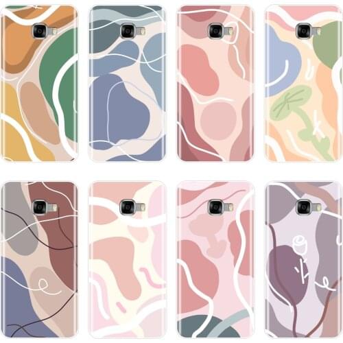 For Samsung Galaxy C5 C7 C8 Case Silicone Aesthetic Art Abstract Painting Soft Back Cover For Samsung Galaxy C9 C7 C5 Pro Case