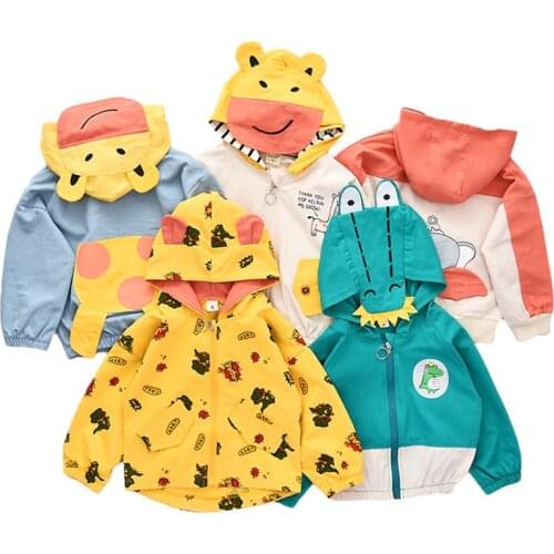Children Coat Autumn Kids Jackets Cotton Clothes Fashion Casual Cute Cartoon Hooded Outerwear Kids Boy for Girl Infant Jacket