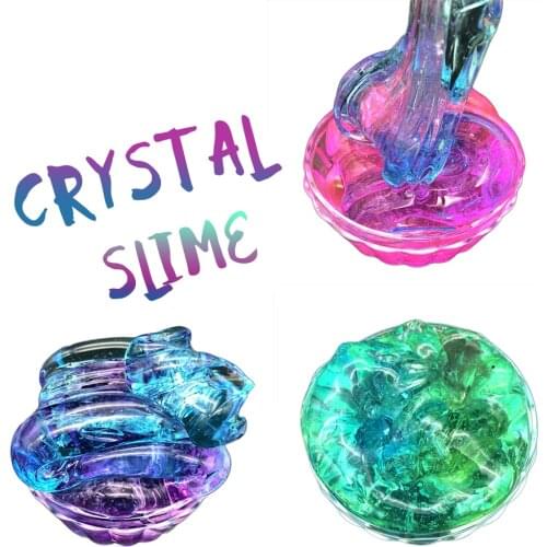 DIY Magic Mix Crystal Slime Toys Supplies Clear Fluffy Foam Putty Plasticine Cloud Slime Ball Clay Sand Kit for Kids