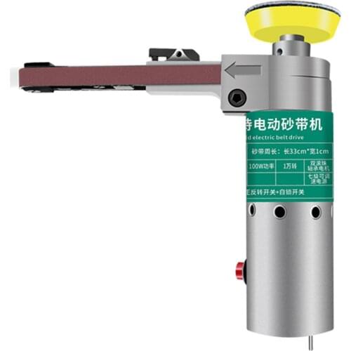 7-Speed 211pcs Mini Electric Belt Sander Electric Grinder 100W Abrasive Belt Tool Handheld Grinding Machine Full Accessory Kit