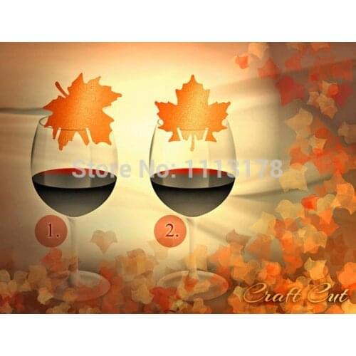 Maple Leaf Place Card, Autumn Wedding Decoration Fall Wine Glass Decor, Woodland Escort Cardpc001