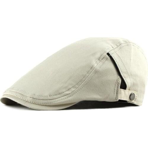 2021 Cotton Spring Summer fashion solid color Newsboy Caps Flat Peaked Cap Men and Women Painter Beret Hats 109