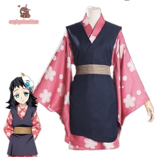 Demon Slayer: Kimetsu no Yaiba Makomo Uniform Cosplay Costume for Halloween Christmas Costume