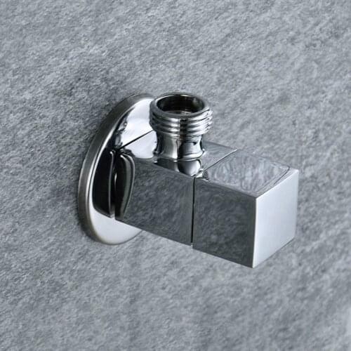 G1/2" Brass Thickened Square Angle Valve Faucet Water Heater Universal Stop Valve Threaded Cold And Hot Water Inlet Valve
