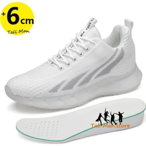 Men Sneakers Women Height Shoes Elevator Shoes Heightening Shoes Height Increase Shoes Insole 6cm Tall Man Man Sports