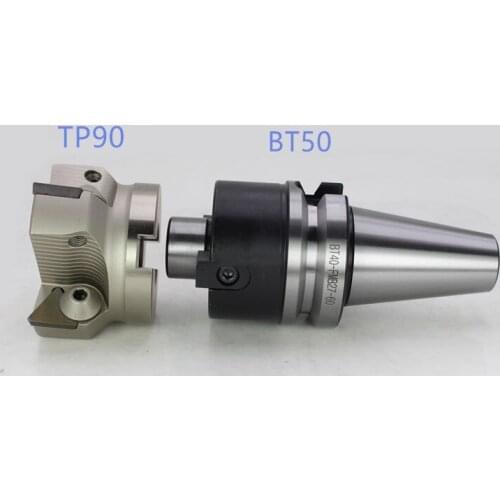Face end mill shoulder milling cutter TP90 aluminum and BT50 Tool holder set CNC Milling New