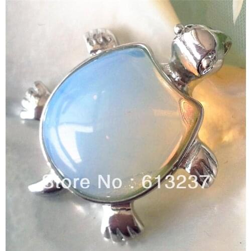 Hot free Shipping new 2014 Fashion diy New Sri Lanka Moonstone stone Tortoise Pendant AAA MY3303