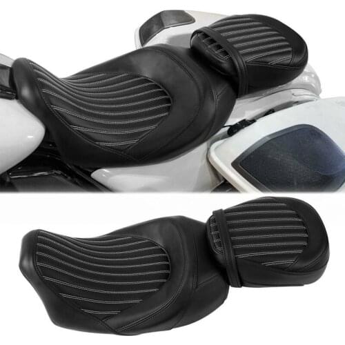 Motorcycle One Piece Driver Passenger Seat Pillion For Harley Touring CVO Road King Glide FLHX Ultra Limited 2009-2020