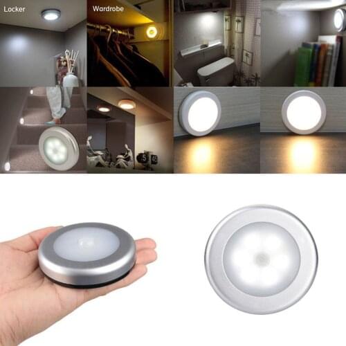 6 LED Infrared PIR Motion Sensor 6 Led Night Light Wireless Detector Light Wall Lamp Light Auto On/Off Closet Battery Power