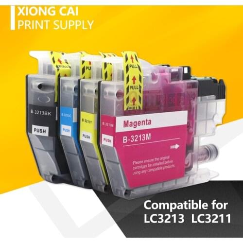 NEW Compatible Ink Cartridge LC3211 LC3213 for Brother DCP-J772DW DCP-J774DW MFC-J890DW MFC-J895DW Injet Printer free shipping